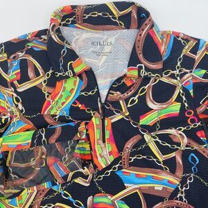 Icikuls 1/4 Zip Pullover Equestrian Women's Size S Mesh Long Sleeves Pickleball